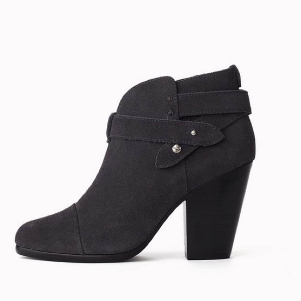 Rag & bone suede Harrow black ankle booties 38